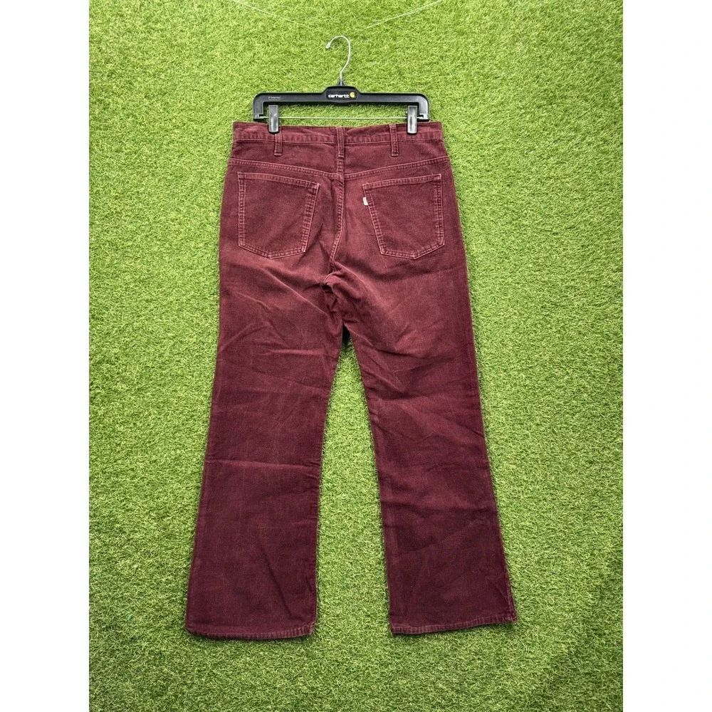 Vintage Levis Big E Jeans Mens 30x30 Flare Corduroy Pants Talon Zipper USA Made